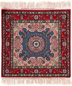 Qom Oriental Rug 45 × 45 cm, silk, hand-knotted
