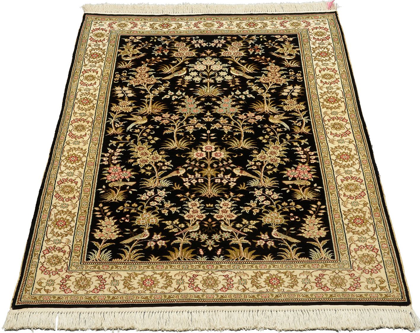 Qom Oriental Rug 155 × 93 cm, silk, hand-knotted — view 2