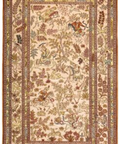 Qom Oriental Rug 154 × 94 cm, silk, hand-knotted