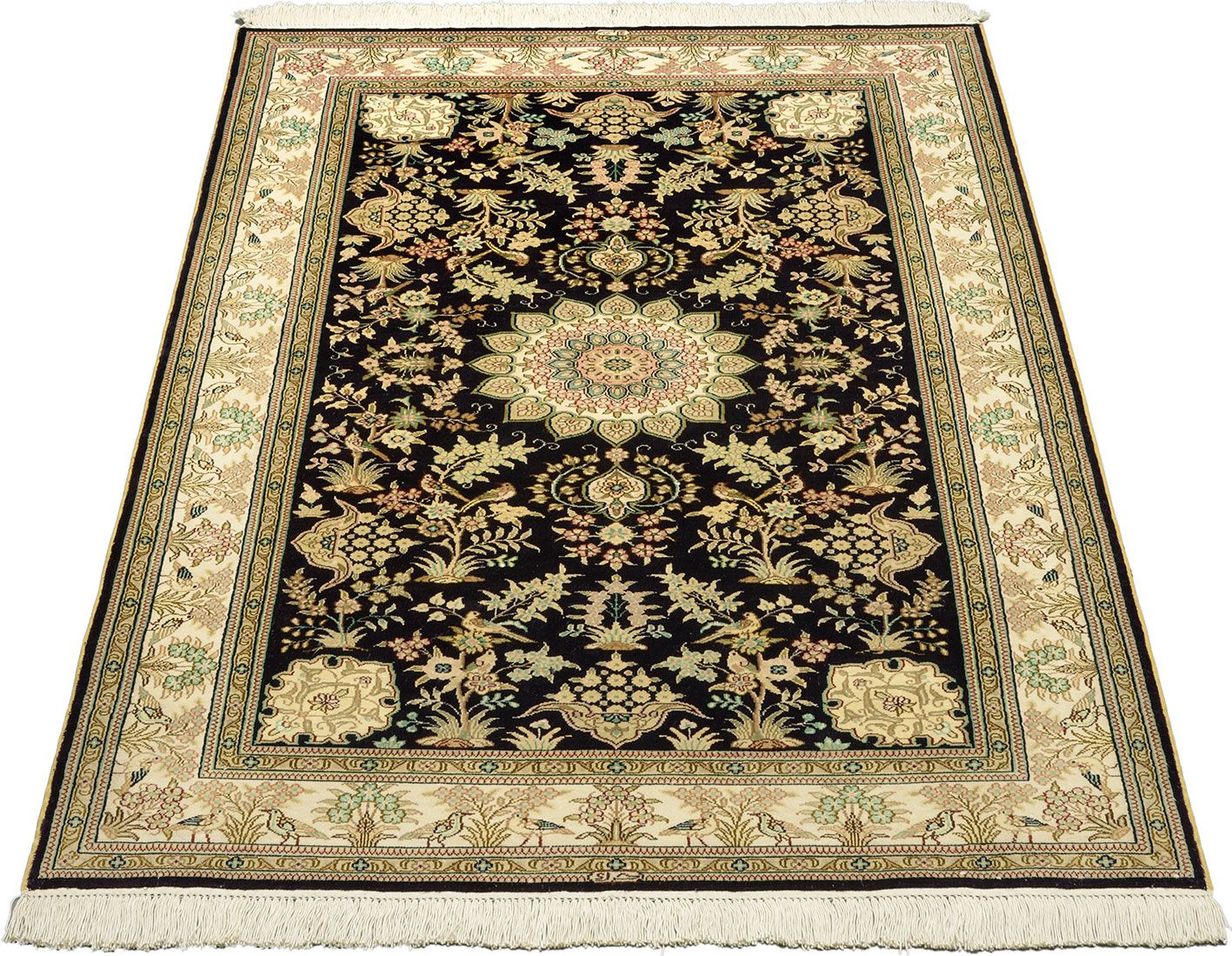 Qom Oriental Rug 157 × 95 cm, silk, hand-knotted — view 2