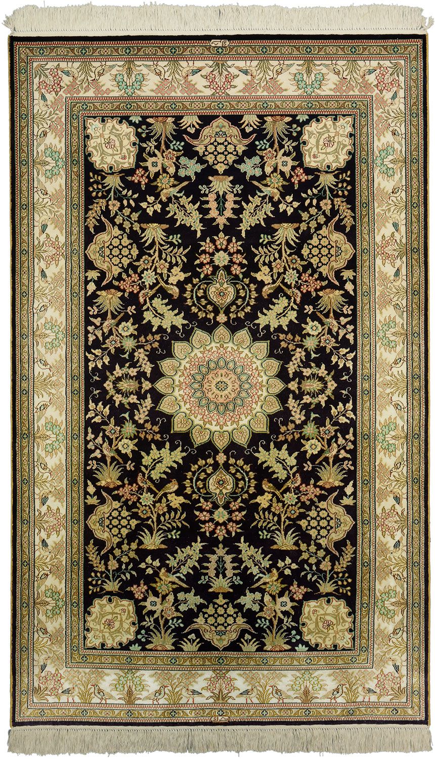 Qom Oriental Rug 157 × 95 cm, silk, hand-knotted