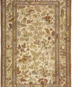 Qom Oriental Rug 154 × 97 cm, silk, hand-knotted