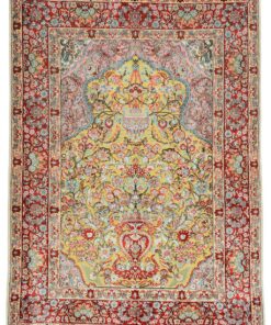 Hereke Oriental Rug 142 × 102 cm, silk, hand-knotted