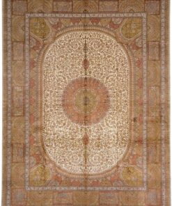 Hereke Oriental Rug 365 × 270 cm, silk, hand-knotted