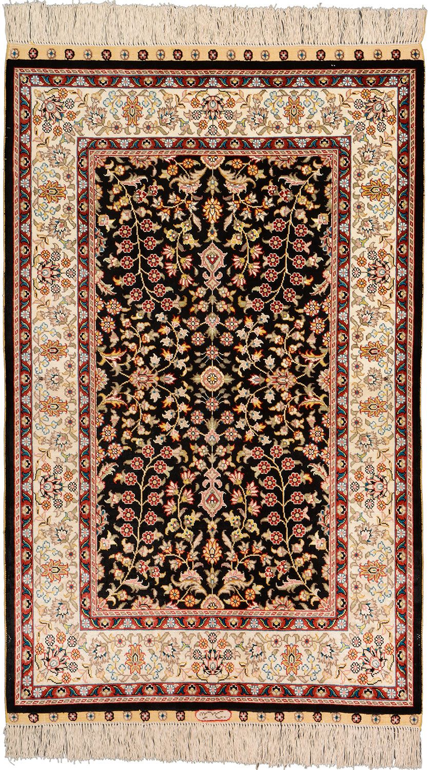 Hereke Oriental Rug 123 × 77 cm, silk, hand-knotted