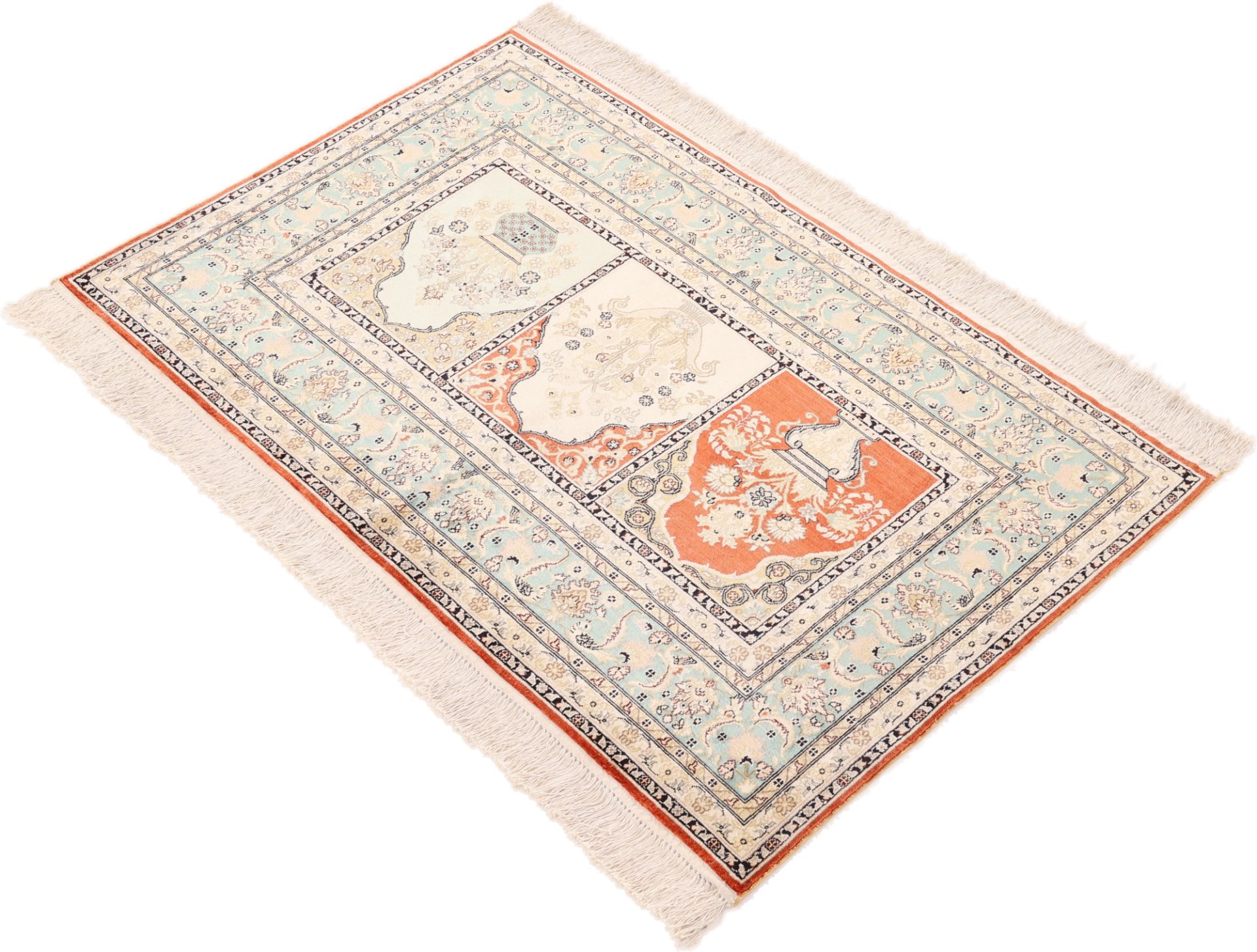 Hereke Oriental Rug 123 × 78 cm, silk, hand-knotted — view 5