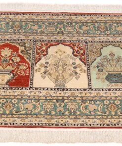 Hereke Oriental Rug 123 × 78 cm, silk, hand-knotted — view 2