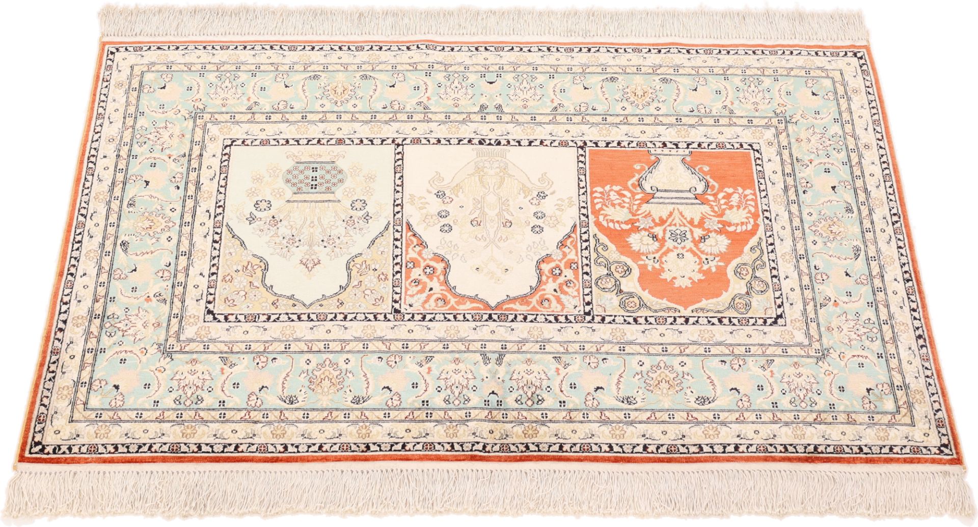 Hereke Oriental Rug 123 × 78 cm, silk, hand-knotted — view 3