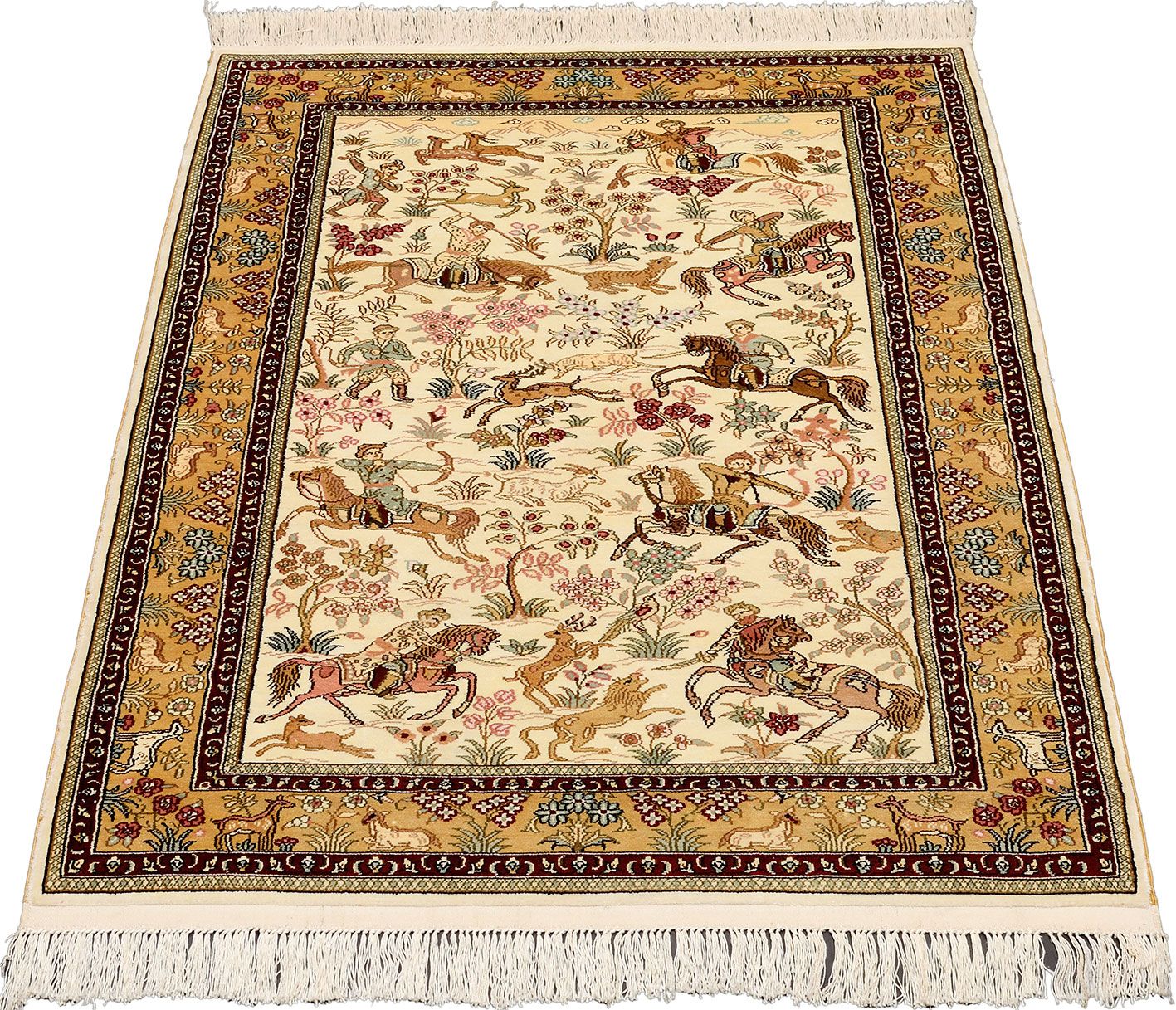 Hereke Oriental Rug 126 × 82 cm, silk, hand-knotted — view 2