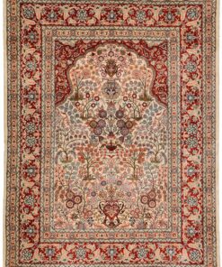 Hereke Oriental Rug 122 × 91 cm, silk, hand-knotted