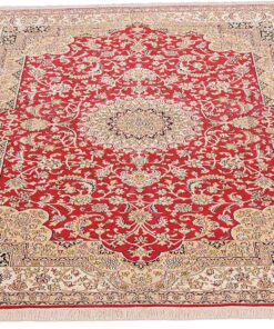 Kashmir Oriental Rug 212 × 157 cm, silk, hand-knotted — view 3