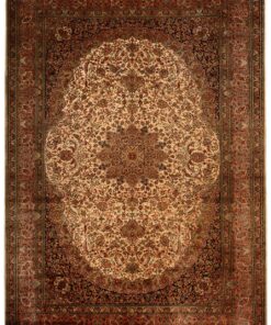 Kashmir Oriental Rug 219 × 158 cm, silk, hand-knotted