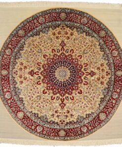 Kashmir Oriental Rug 186 × 182 cm, silk, hand-knotted