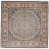 Kashmir Oriental Rug 187 × 183 cm, silk, hand-knotted