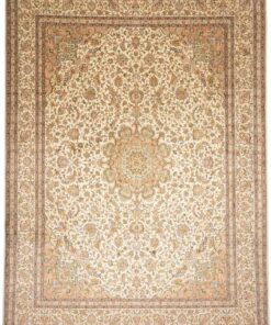 Kashmir Oriental Rug 344 × 254 cm, silk, hand-knotted