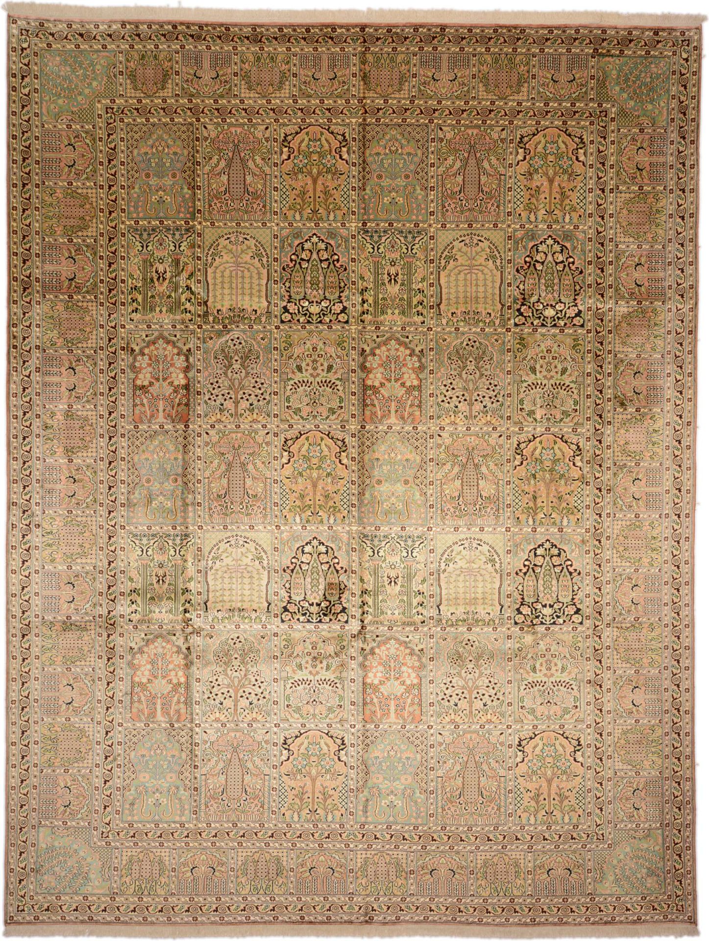 Kashmir Oriental Rug 361 × 276 cm, silk, hand-knotted