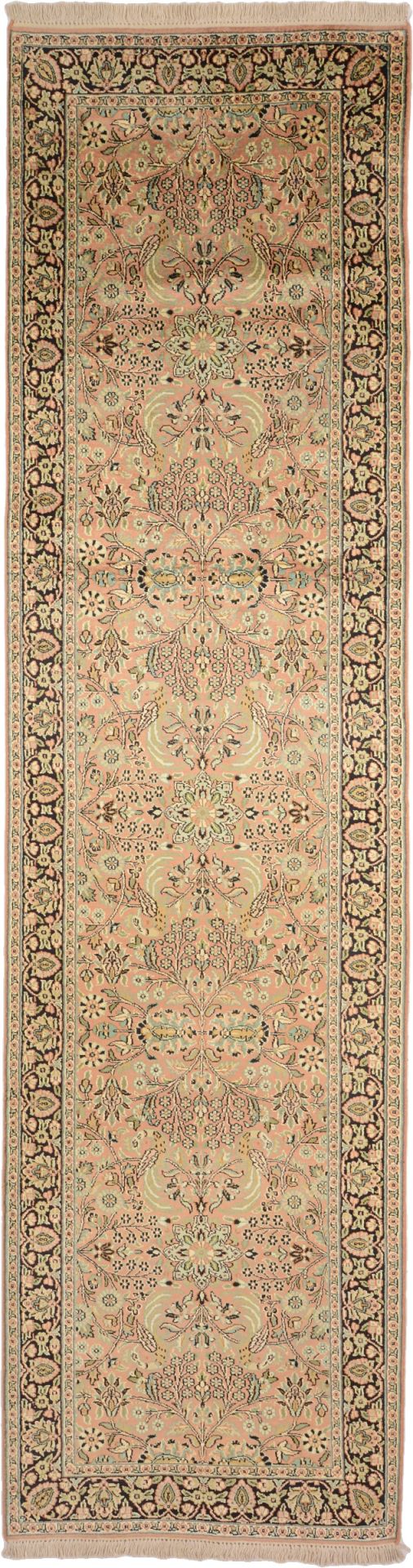 Kashmir Oriental Rug 308 × 83 cm, silk, hand-knotted