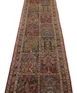 Kashmir Oriental Rug 474 × 83 cm, silk, hand-knotted — view 2