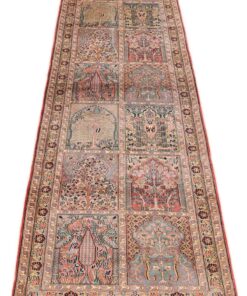 Kashmir Oriental Rug 308 × 85 cm, silk, hand-knotted — view 2