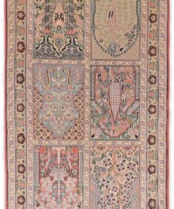 Kashmir Oriental Rug 308 × 85 cm, silk, hand-knotted