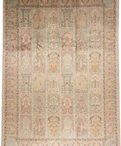 Kashmir Oriental Rug 340 × 243 cm, silk, hand-knotted