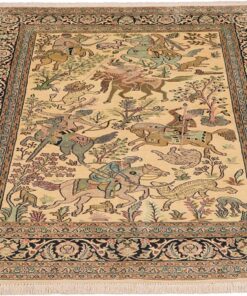 Kashmir Oriental Rug 207 × 143 cm, silk, hand-knotted — view 2