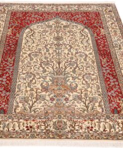 Kashmir Oriental Rug 217 × 153 cm, silk, hand-knotted — view 2