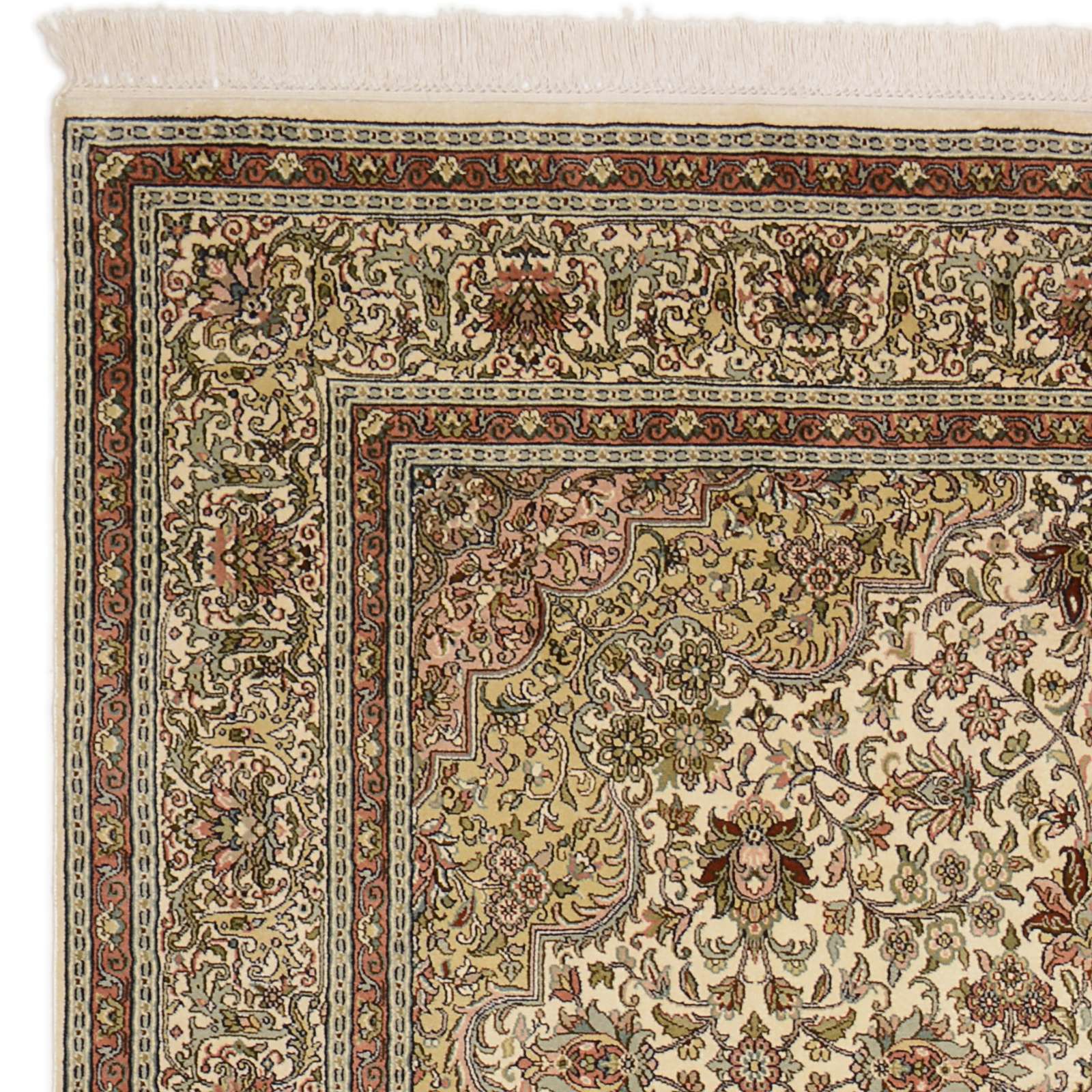 Kashmir Oriental Rug 252 × 169 cm, silk, hand-knotted — view 6