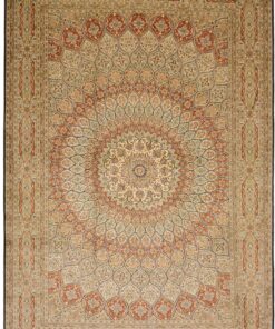 Kashmir Oriental Rug 278 × 189 cm, silk, hand-knotted