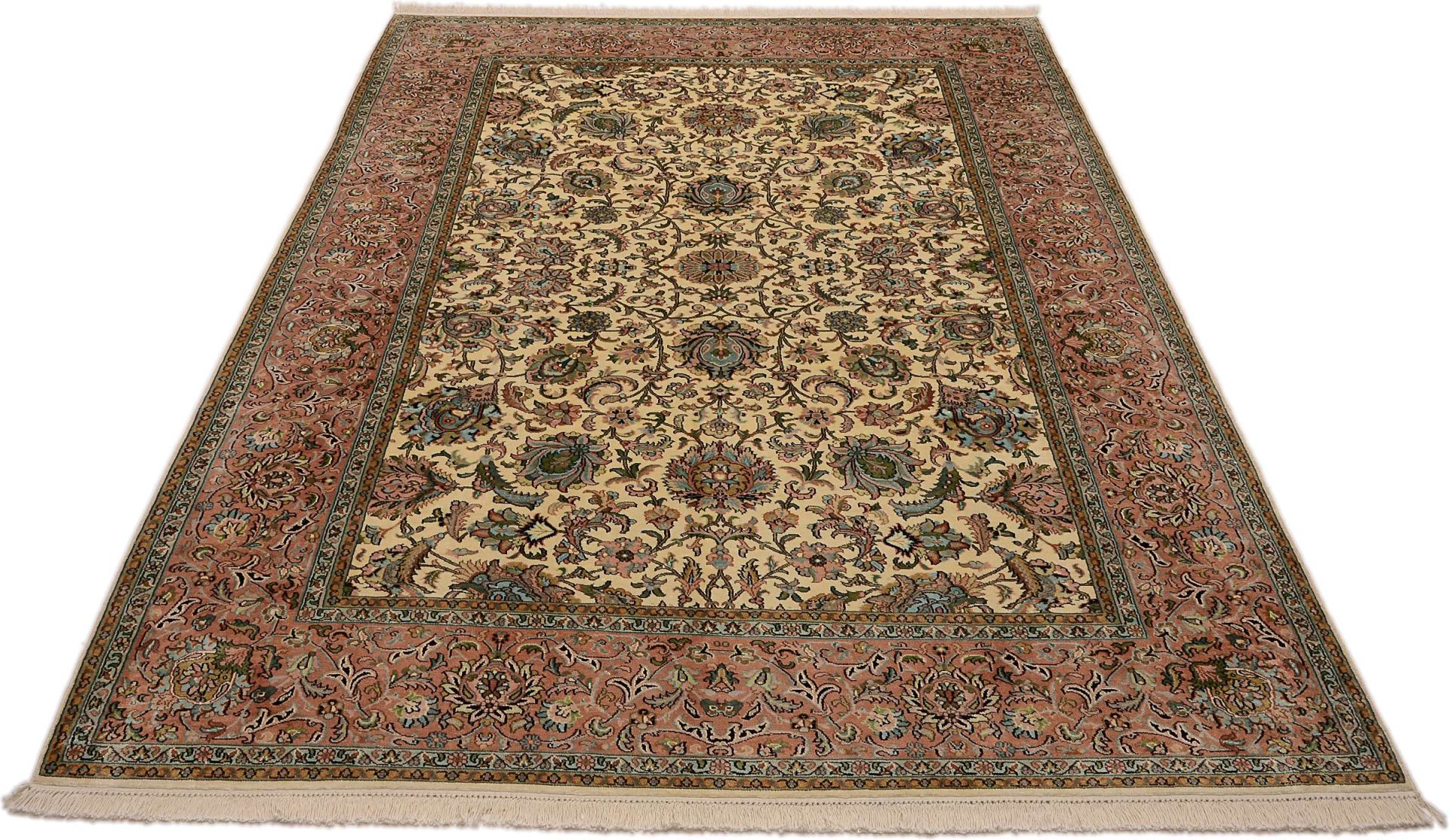 Kashmir Oriental Rug 281 × 193 cm, silk, hand-knotted — view 2