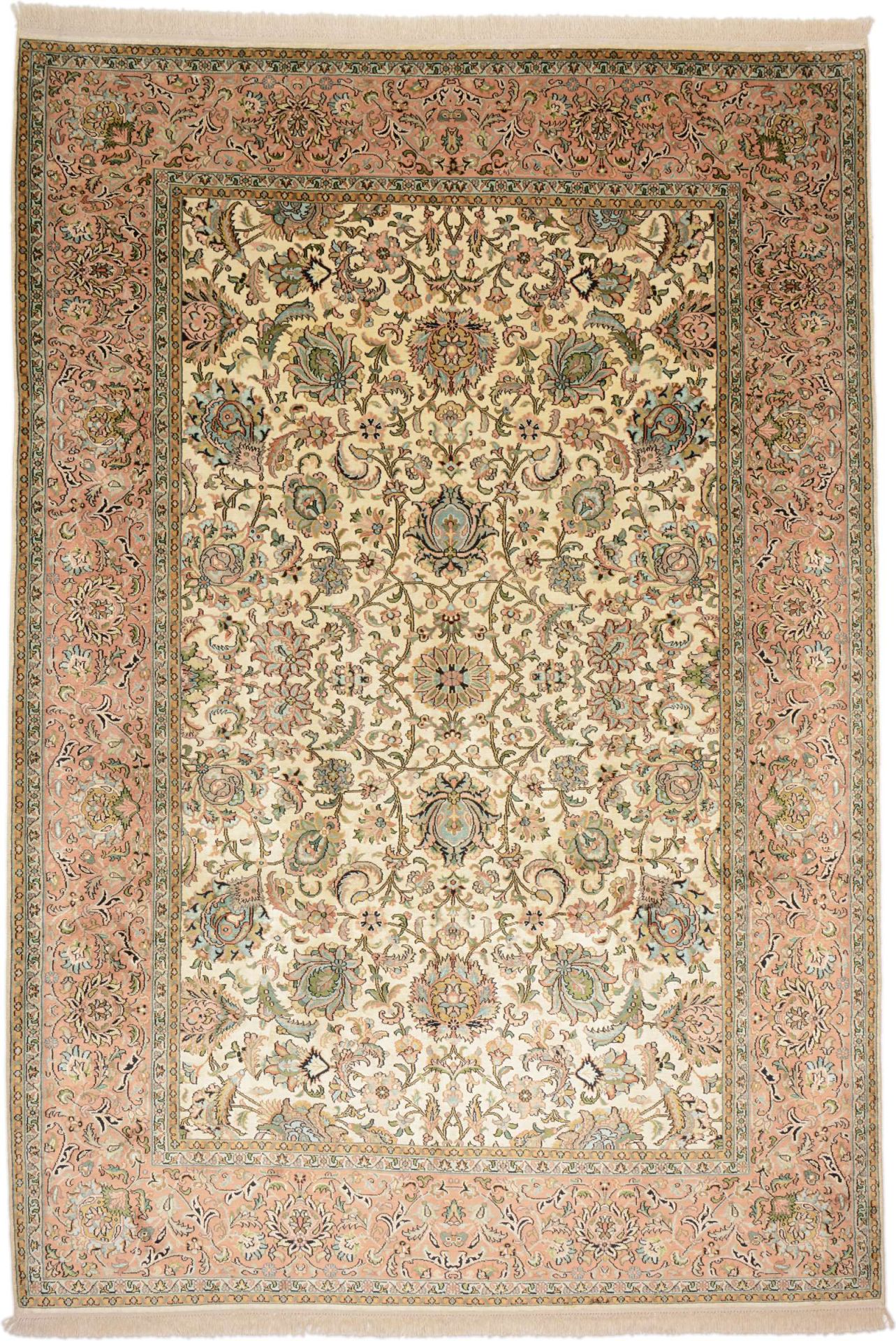 Kashmir Oriental Rug 281 × 193 cm, silk, hand-knotted