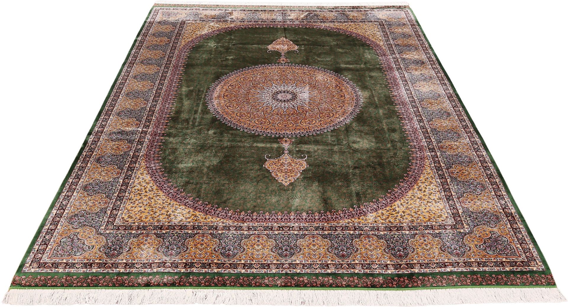 Kashmir Oriental Rug 300 × 200 cm, silk, hand-knotted — view 2