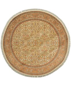 Kashmir Oriental Rug 209 × 209 cm, silk, hand-knotted