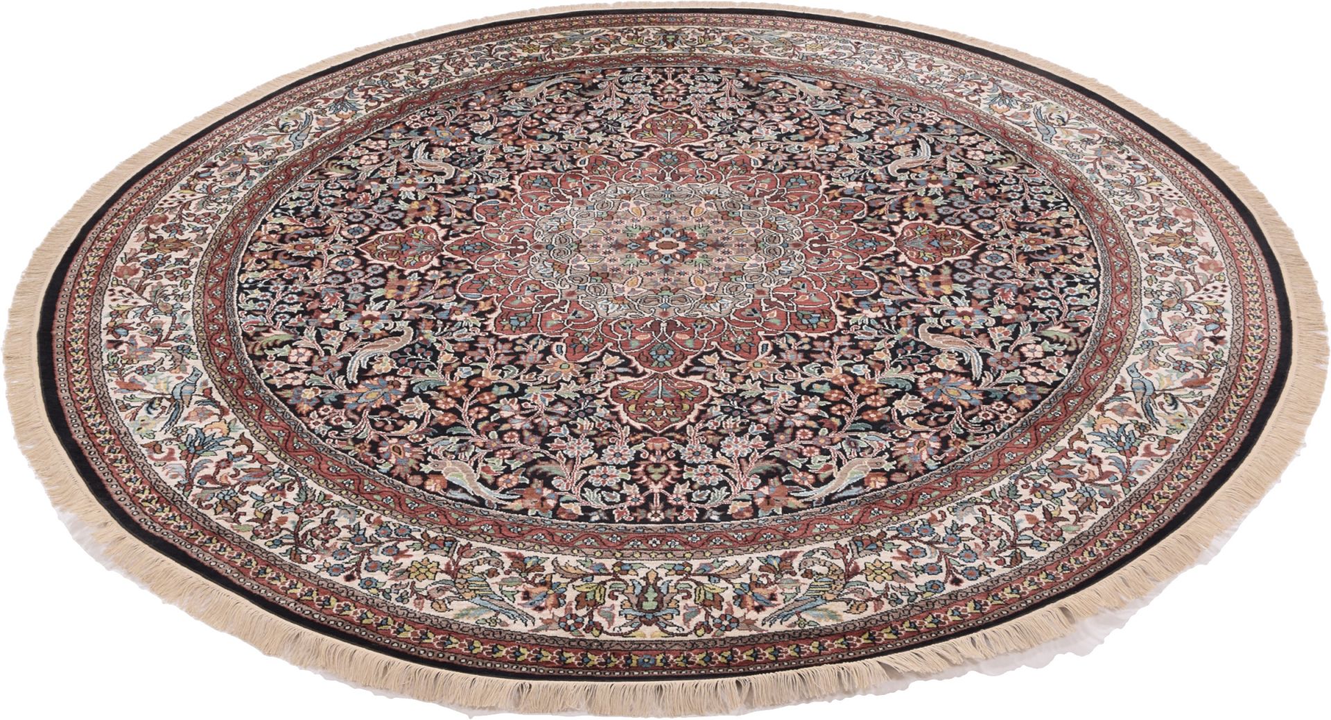 Kashmir Oriental Rug 239 × 237 cm, silk, hand-knotted — view 2