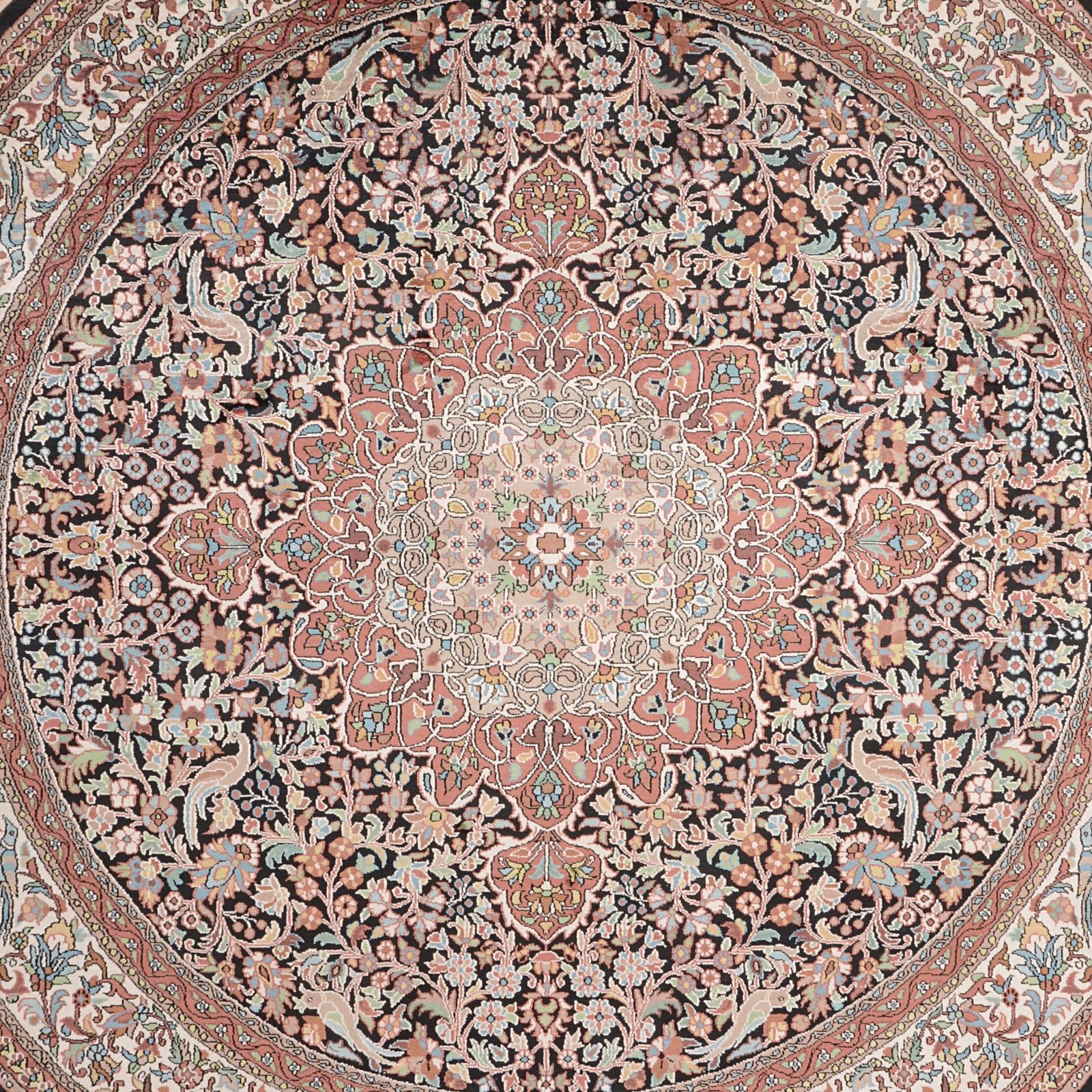Kashmir Oriental Rug 239 × 237 cm, silk, hand-knotted — view 5