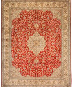 Kashmir Oriental Rug 311 × 247 cm, silk, hand-knotted