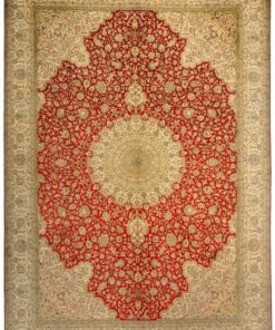 Kashmir Oriental Rug 340 × 247 cm, silk, hand-knotted