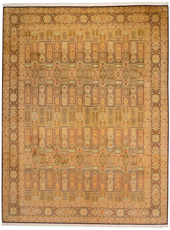 Kashmir Oriental Rug 367 × 275 cm, silk, hand-knotted