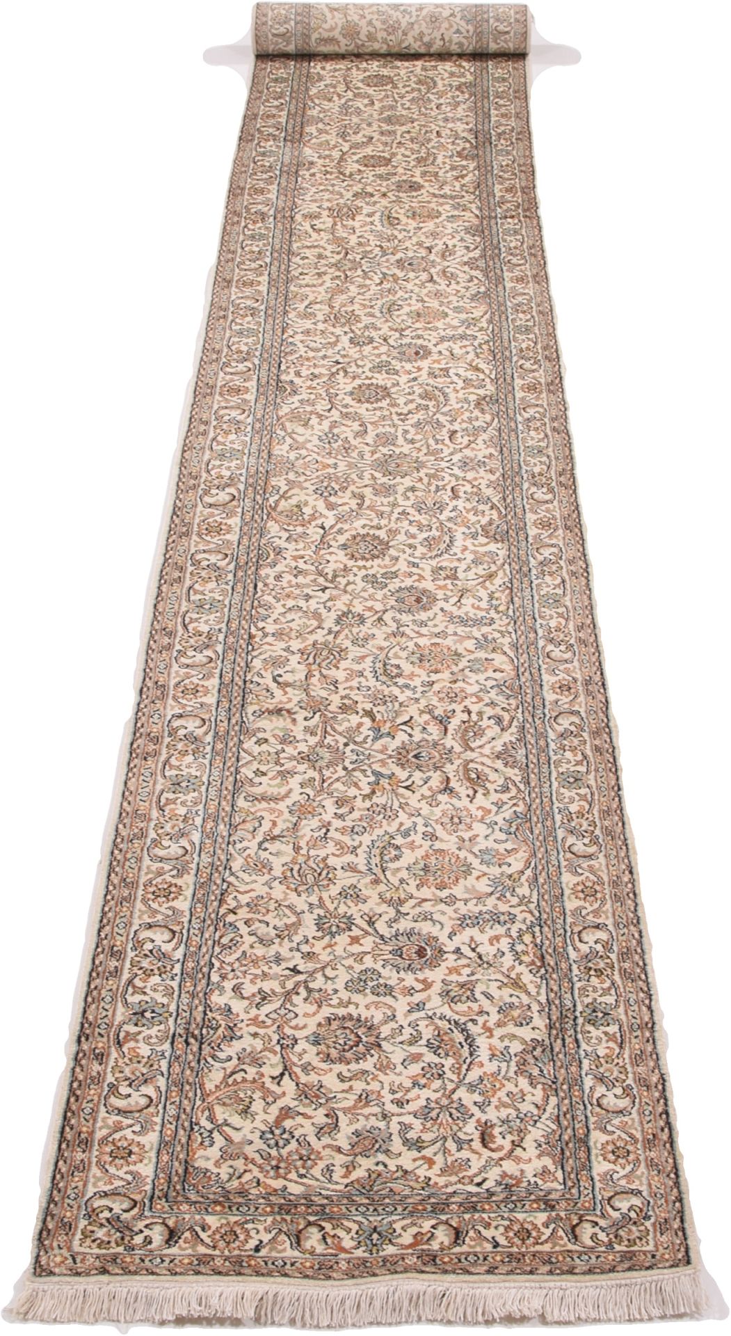 Kashmir Oriental Rug 438 × 68 cm, silk, hand-knotted — view 2