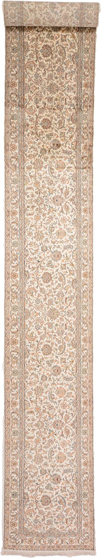 Kashmir Oriental Rug 438 × 68 cm, silk, hand-knotted