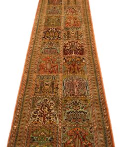 Kashmir Oriental Rug 595 × 78 cm, silk, hand-knotted — view 2