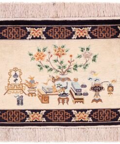 Oriental Rug 93 × 60 cm, silk, hand-knotted