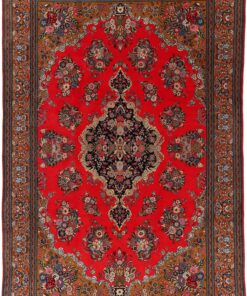 Qom Persian Rug 335 × 218 cm, wool & silk, hand-knotted