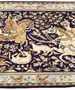 Qom Persian Rug 104 × 74 cm, wool & silk, hand-knotted — view 2