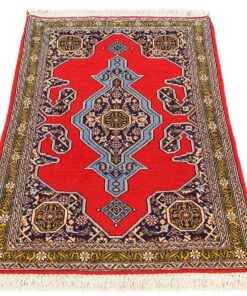 Qom Persian Rug 132 × 75 cm, wool & silk, hand-knotted — view 2