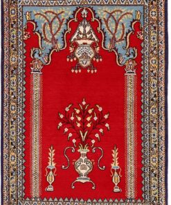 Qom Persian Rug 123 × 84 cm, wool & silk, hand-knotted